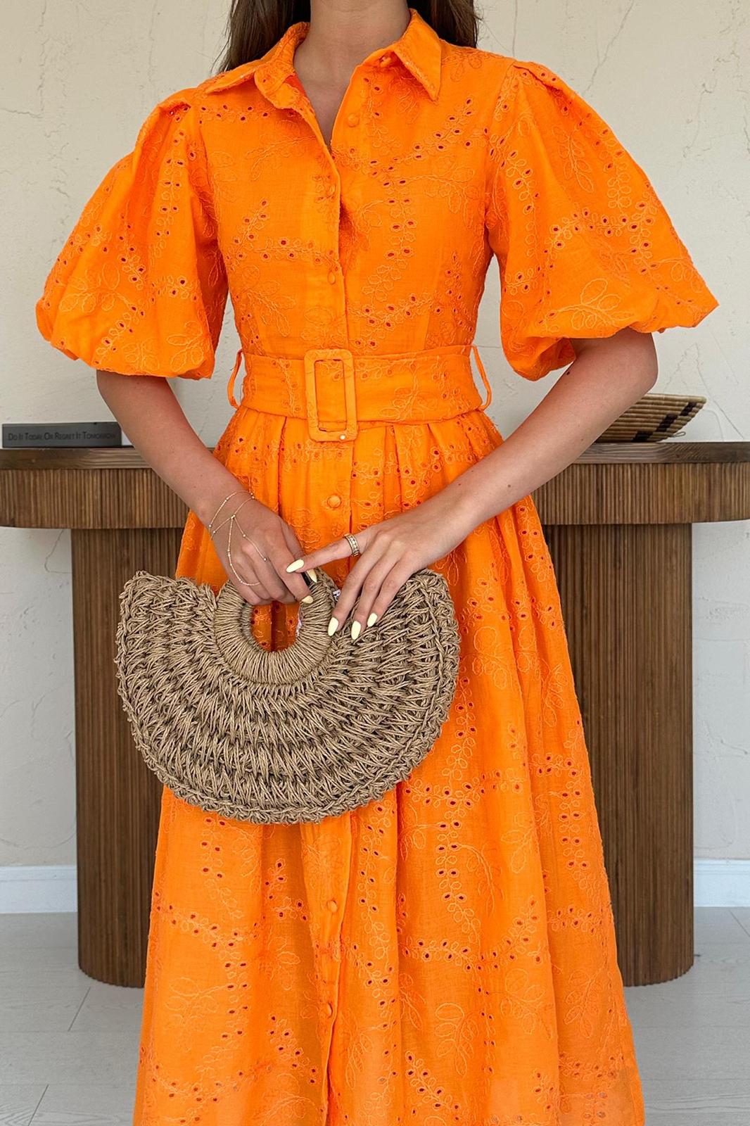 Elegante A-lijn Jurk met Bloemenpatroon