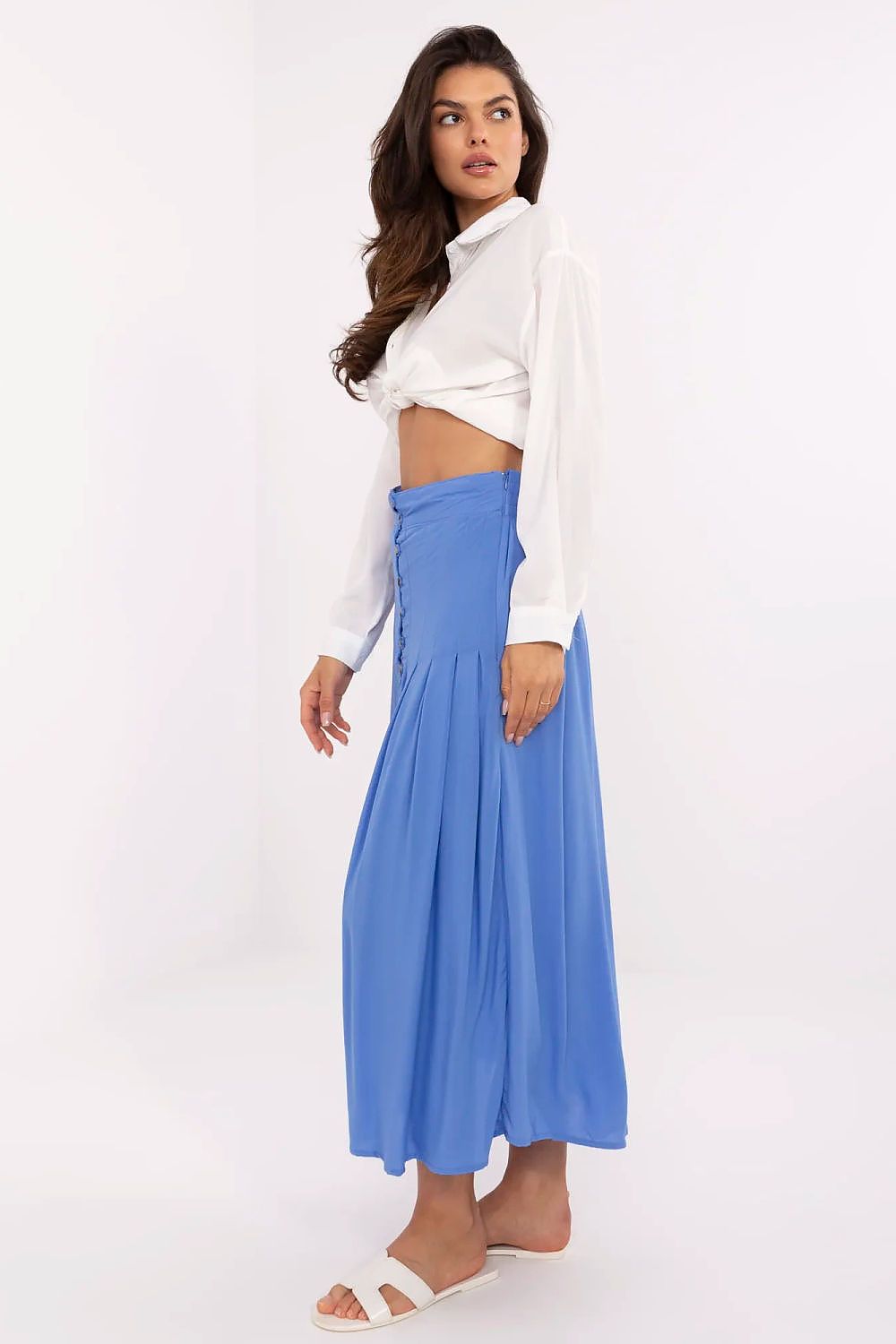 Dames geplooide midi-rok